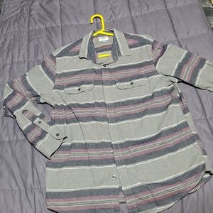 Old Navy Button Up Shirt Mens Large Casual Grey